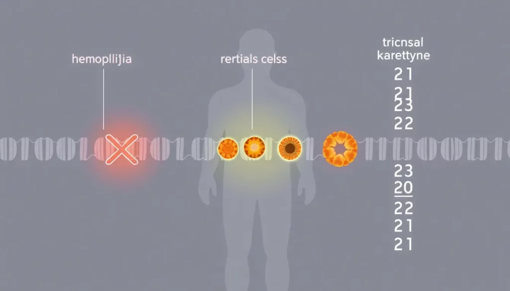 Featured image for Kelainan Genetik pada Manusia: Panduan Lengkap (Hemofilia, Buta Warna, Sindrom Down) — Biologi