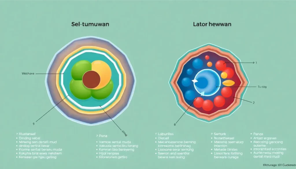 Featured image for Perbedaan Sel Hewan dan Sel Tumbuhan: Panduan Lengkap + Tabel — Biologi
